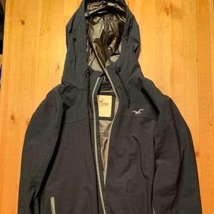 Hollister Mens Blue Windbreaker, Size S
